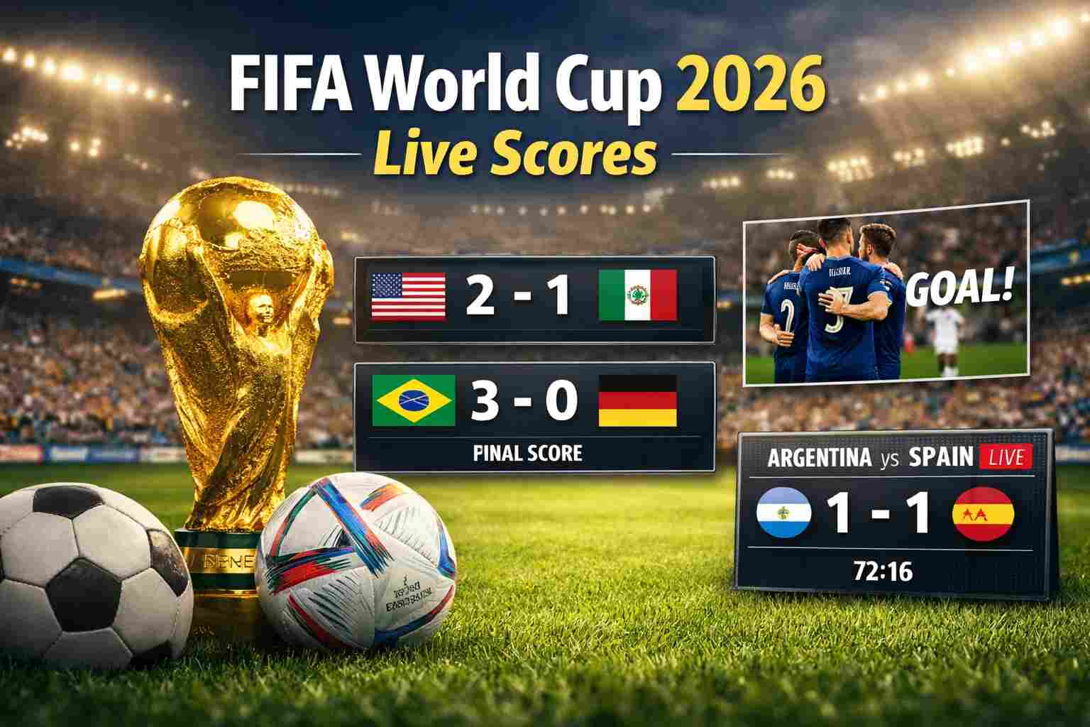 FIFA World Cup 2026 Live Scores - Football Match Action